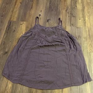 Maurice’s purple spaghetti strap blouse. Size large.